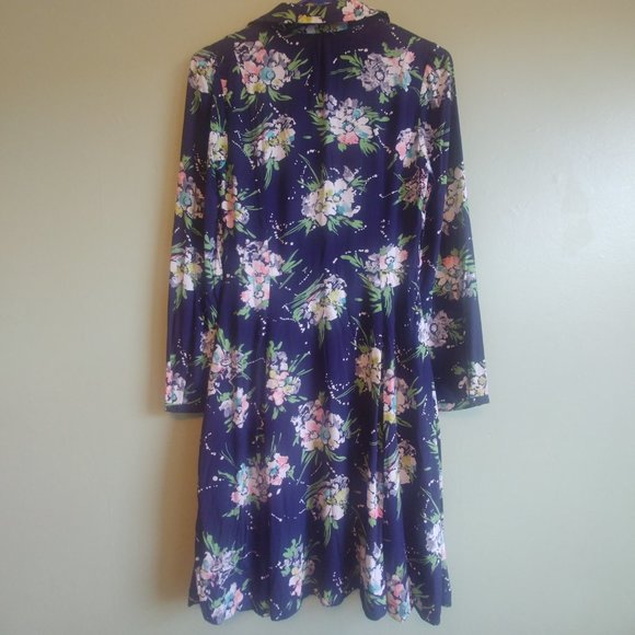 NEW Never worn Emily and Fin navy floral button dress Size Small - Picture 6 of 8